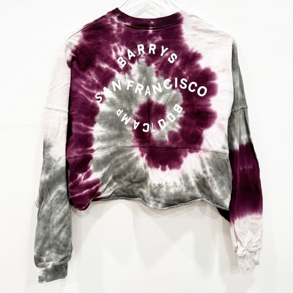 Spirit Jersey Long Sleeve Cropped Sweatshirt Tie-Dye Barry’s Bootcamp SF Medium - Picture 2 of 7